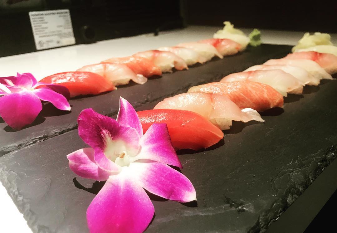 A display of sushi from Bluefin